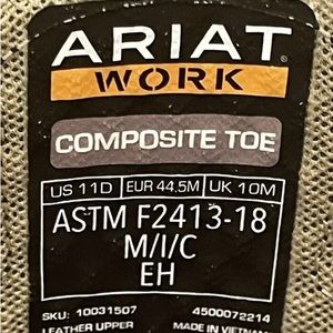 Men’s Ariat work boots brand new